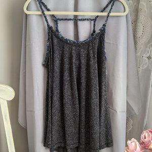 Sloane Rouge Chain Knit Crochet A-line Tank Top M
